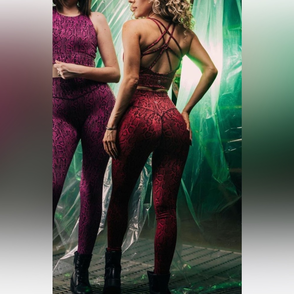 Buffbunny Evolve Jacquard Legging - Toxic Reptilia Print - Small